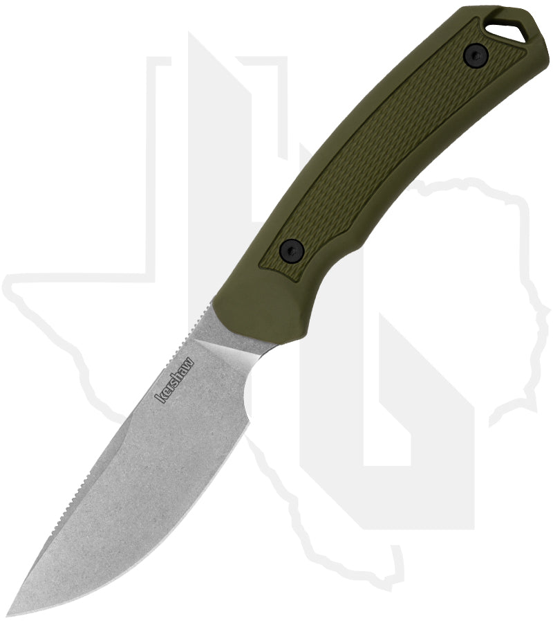 Kershaw Deschutes Skinner 1883 - OD Green Polypropylene w/ Rubber Overlay, Stonewashed