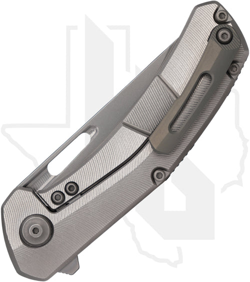 Tactile Knife Co. Archer 20-AR-MC01-TTF1 - Titanium, Brightwashed, Feather Milling