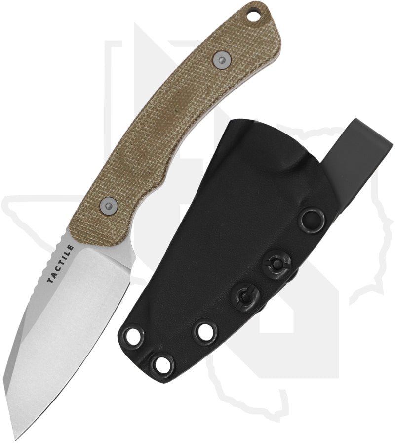 Tactile Knife Co. Redhawk 20-RK-MC01-RMGR - Green Micarta, Tumbled