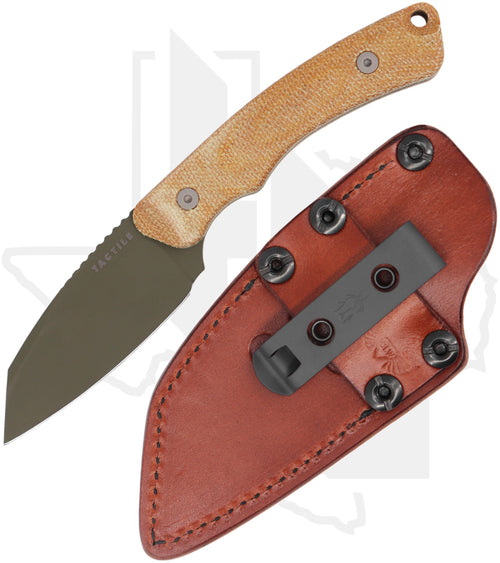 Tactile Knife Co. Redhawk 20-RL-MCSG-RMNA - Natural Micarta, Green Cerakote