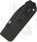 WE Banter 2004J - Green Micarta, Black Stonewashed