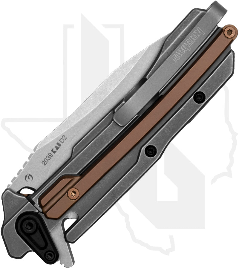 Kershaw Frontrunner 2039 - Stainless Steel, Black G-10, Stonewashed