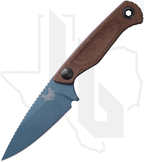 Benchmade Blue Class Dacian 203BT-03 - Brown Micarta, Blue Cerakote