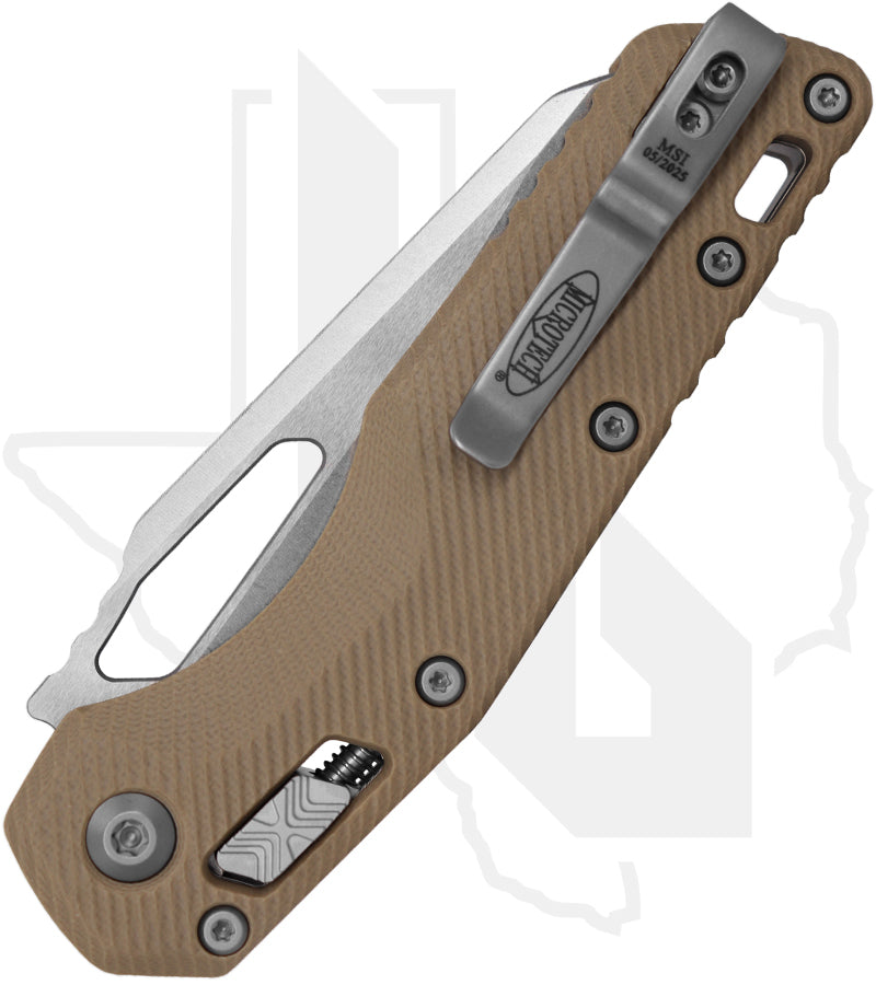 Microtech MSI 210-10FLGTTA - Fluted G-10, Tan, Stonewash