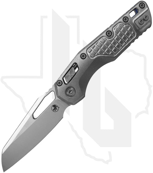 Microtech Marfione Select MSI 210-10FRMS2 - Single Edge, Stonewashed, Frag Pattern Stonewashed Titanium