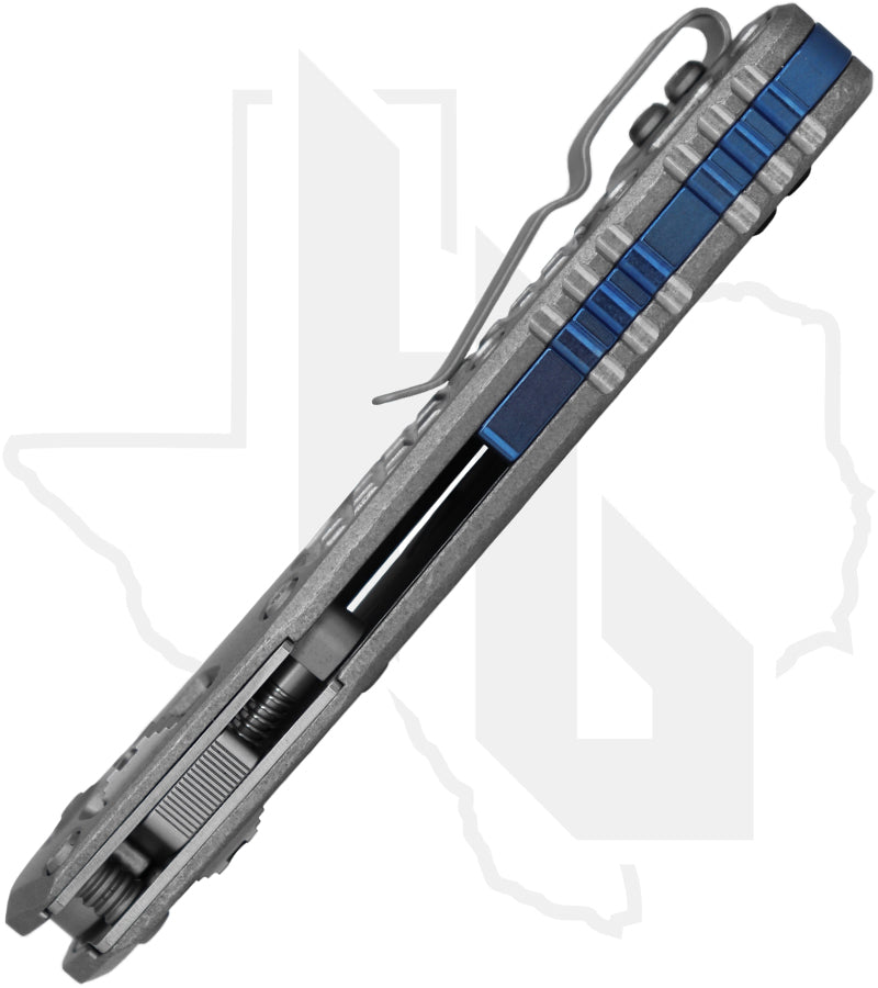 Microtech Marfione Select MSI 210-10FRMS2 - Single Edge, Stonewashed, Frag Pattern Stonewashed Titanium