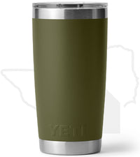 YETI 20oz Tumbler 21071508524 - Olive/King Crab Orange