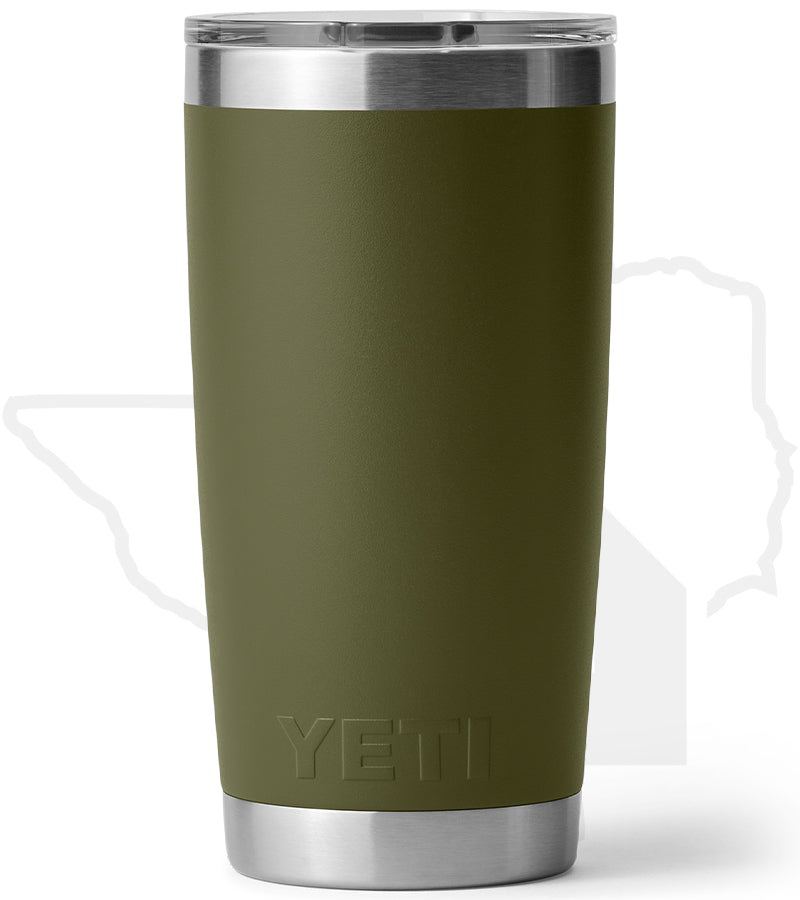 YETI 20oz Tumbler 21071508524 - Olive/King Crab Orange