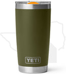 YETI 20oz Tumbler 21071508524 - Olive/King Crab Orange