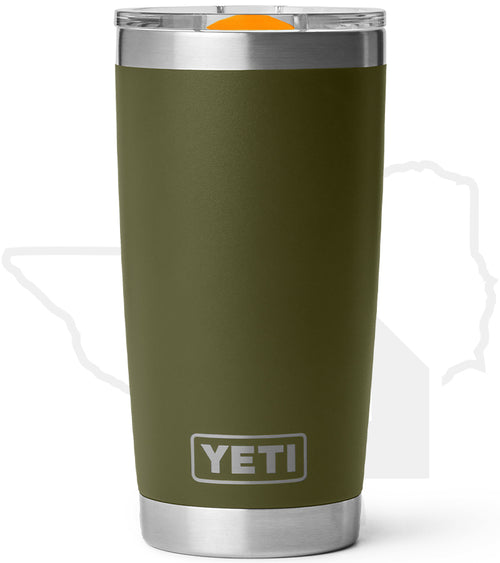 YETI 20oz Tumbler 21071508524 - Olive/King Crab Orange