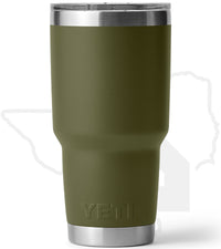 YETI 30oz Tumbler 21071508525 - Olive/King Crab Orange