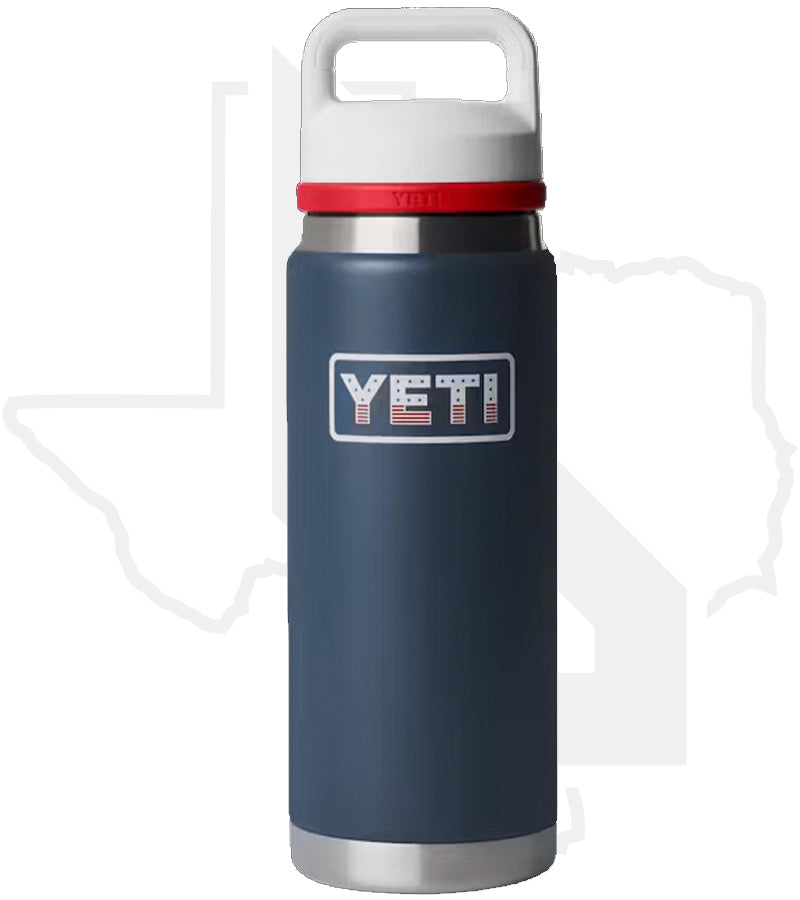 YETI 26oz Chug Bottle 21071508705 - Navy/White/Rescue Red/Badge