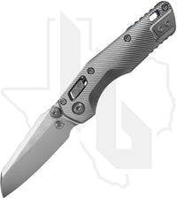 Microtech Marfione Select MSI Mini 210M-10FLMS3 - Single Edge, Stonewashed, Fluted Stonewashed Titanium