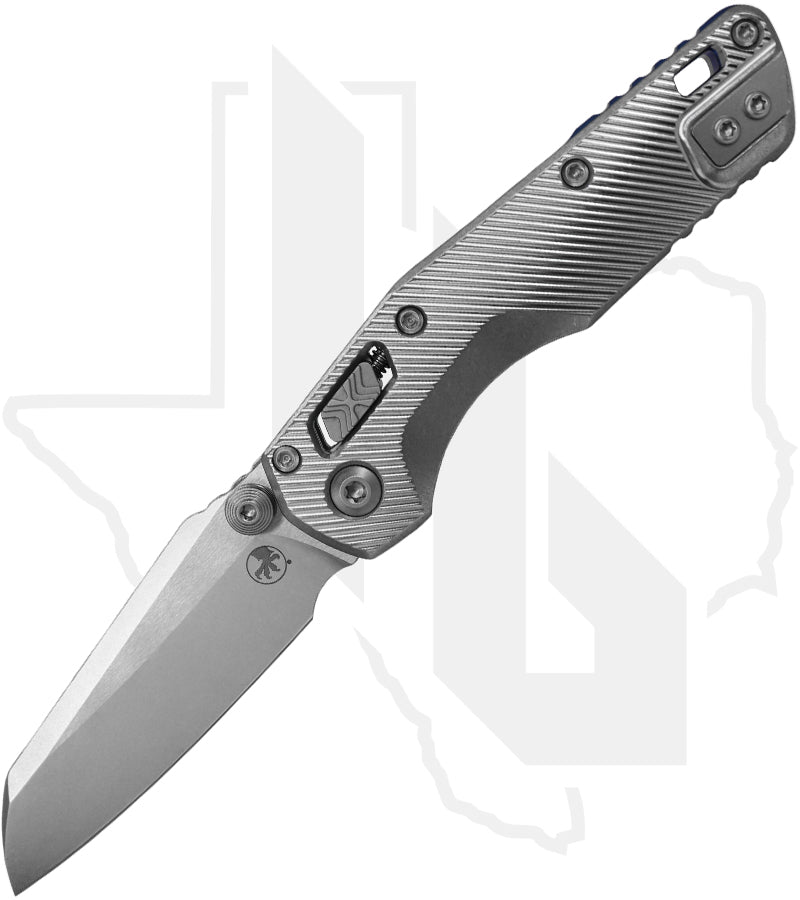 Microtech Marfione Select MSI Mini 210M-10FLMS3 - Single Edge, Stonewashed, Fluted Stonewashed Titanium