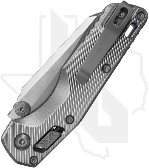 Microtech Marfione Select MSI Mini 210M-10FLMS3 - Single Edge, Stonewashed, Fluted Stonewashed Titanium