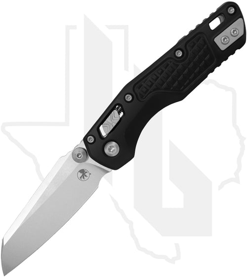 Microtech MSI Mini 210M-10FR - Single Edge, Stonewashed, Frag Pattern Black Aluminum