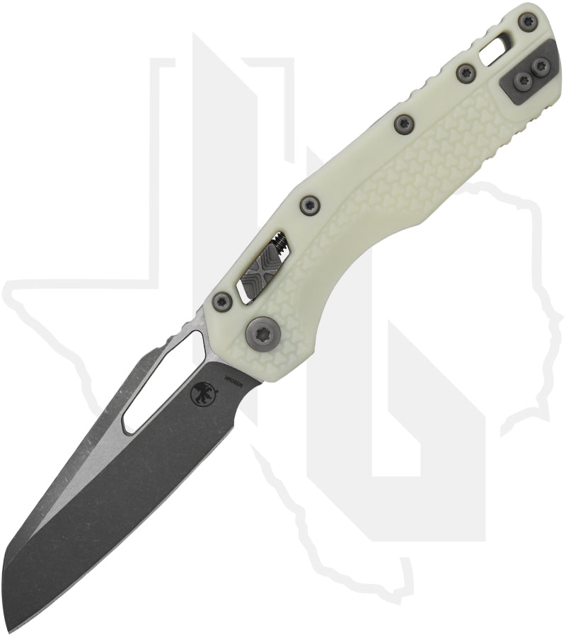 Microtech MSI 210T-10APPMWH - Single Edge, Apocalyptic, Tri-Grip White Polymer