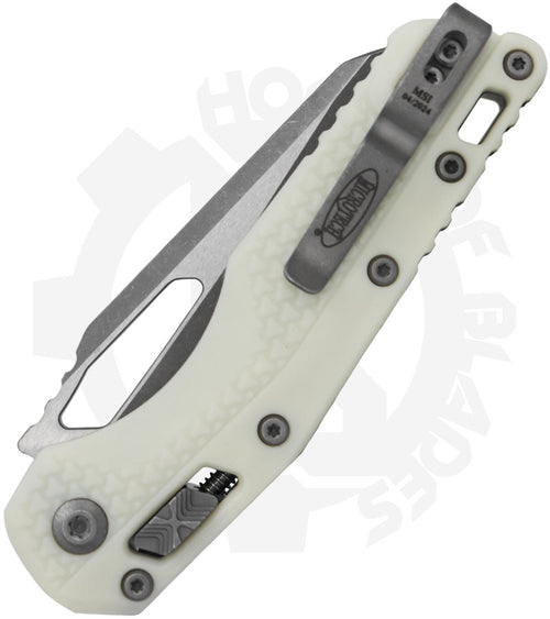 Microtech MSI 210T-10APPMWH - Single Edge, Tri-Grip, White, Polymer