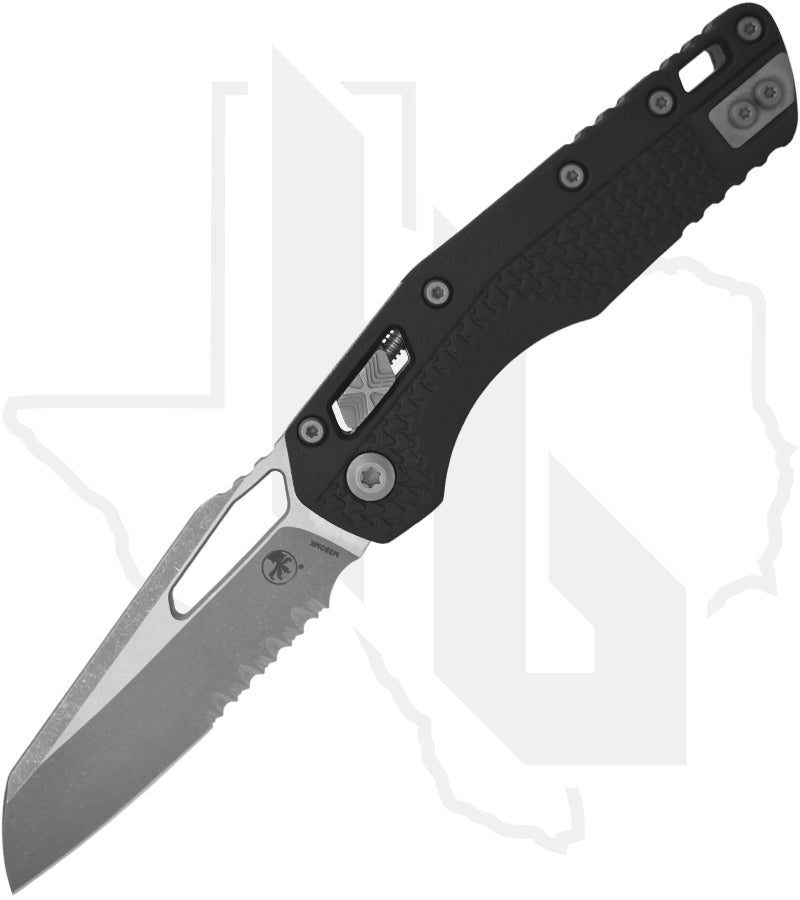 Microtech MSI 210T-11APPMBK - Single Edge, Apocalyptic, Tri-Grip Black Polymer