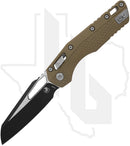 Microtech MSI 210T-1PMOD - Single Edge, Black, Tri-Grip OD Green Polymer