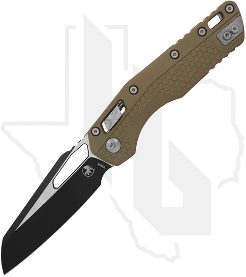 Microtech MSI 210T-1PMOD - Single Edge, Black, Tri-Grip OD Green Polymer