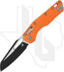 Microtech MSI 210T-1PMOR - Single Edge, Black, Tri-Grip Orange Polymer