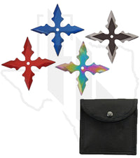 Rite Edge 4 Pc Throwing Star Set 211556 - Stainless Steel, Assorted Colors