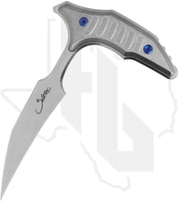 Microtech Marfione Select Bee 218-10MS3 - Single Edge, Stonewashed, Stonewashed Titanium