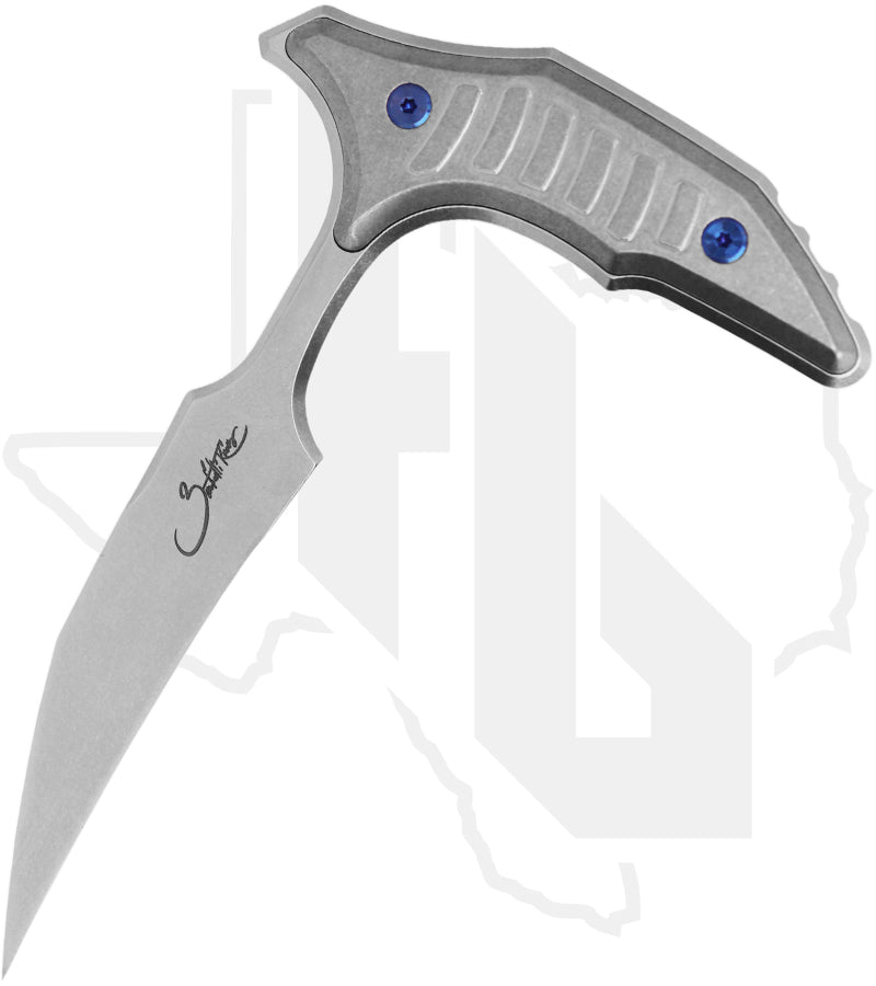 Microtech Marfione Select Bee 218-10MS3 - Single Edge, Stonewashed, Stonewashed Titanium