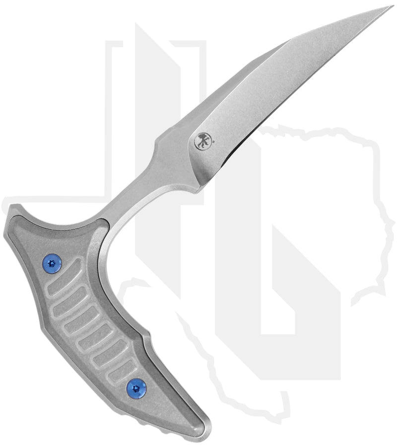 Microtech Marfione Select Bee 218-10MS3 - Single Edge, Stonewashed, Stonewashed Titanium
