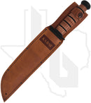 KA-BAR Big Brother 2217 - Brown Leather, Straight Edge, Serrated Spine