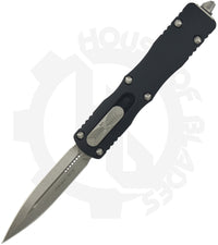 Microtech Dirac 225-10 - Double Edge, Stonewash, Black