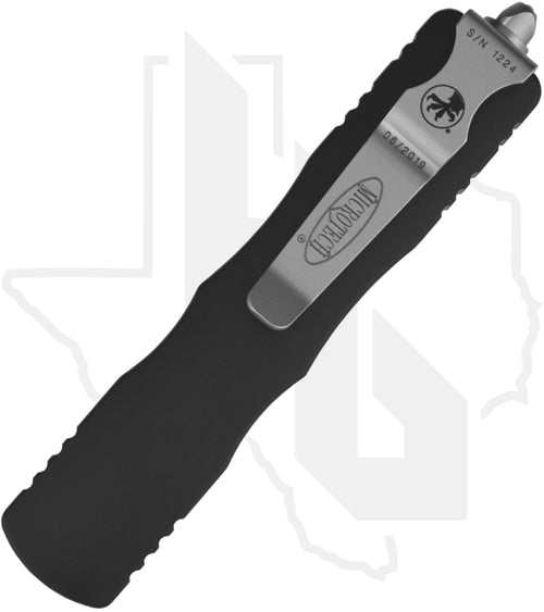 Microtech Dirac 225-10 - Double Edge, Stonewashed, Black Aluminum