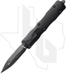 Microtech Dirac Delta 227-1T - Double Edge, Black, Black Aluminum