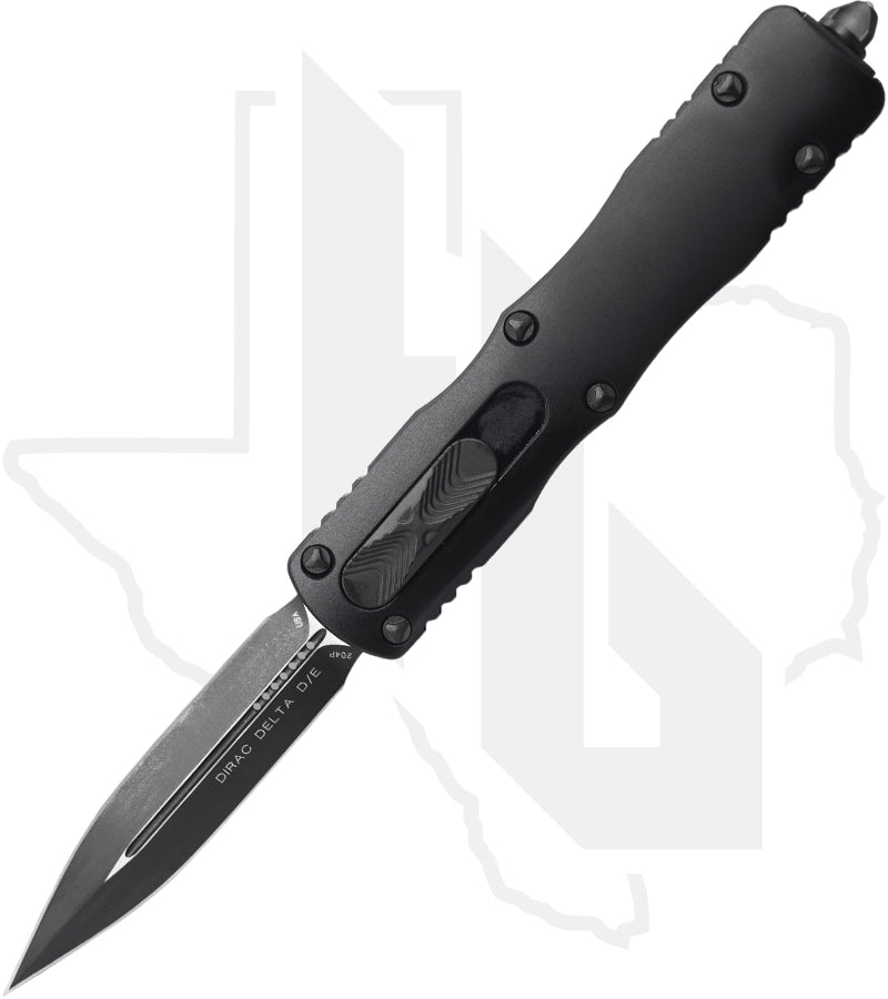 Microtech Dirac Delta 227-1T - Double Edge, Black, Black Aluminum