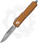 Microtech UTX-85 231-10TA - Single Edge, Tan, Stonewash