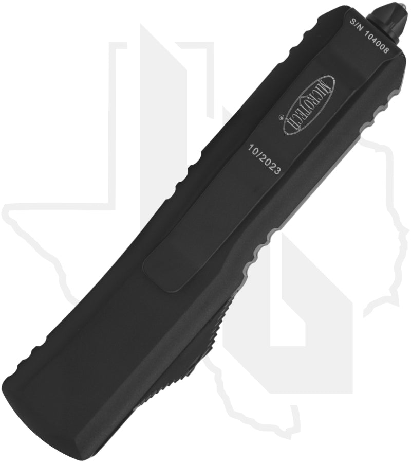 Microtech UTX-85 231-1T - Single Edge, Black, Black Aluminum