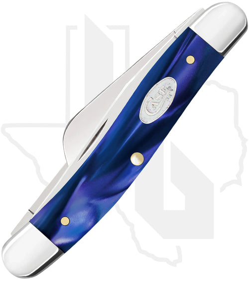 W.R. Case Medium Stockman 23448 - Blue Pearl Kirinite, Smooth (10318 SS)