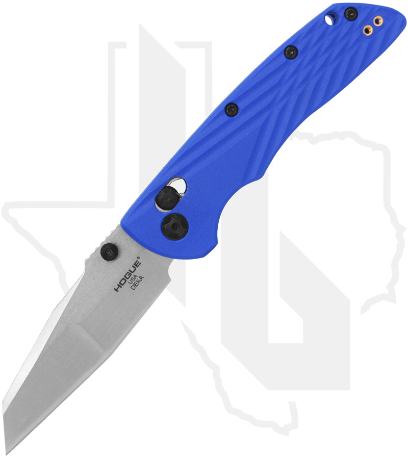 Hogue Knives Deka 24363 - Blue Polymer, Stonewashed
