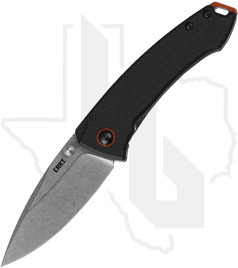 CRKT Tuna Compact 2522 - Black Stonewashed Stainless Steel, Black G-10