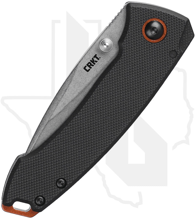 CRKT Tuna Compact 2522 - Black Stonewashed Stainless Steel, Black G-10
