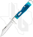 W.R. Case Cheetah Cub 25578 - Caribbean Blue Bone, Sawcut Jig (611 1/2L SS)