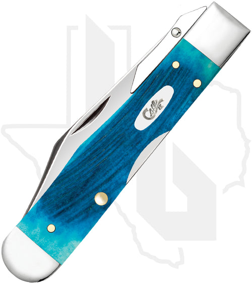 W.R. Case Cheetah Cub 25578 - Caribbean Blue Bone, Sawcut Jig (611 1/2L SS)