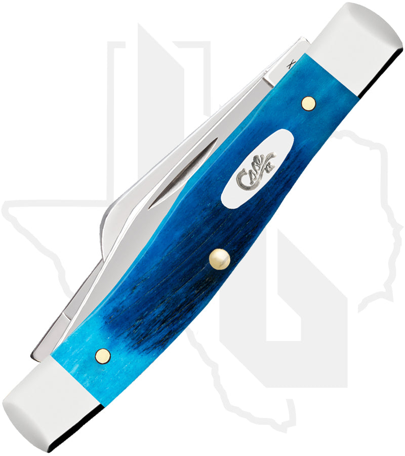 W.R. Case Medium Stockman 25579 - Caribbean Blue Bone, Sawcut Jig (63032 SS)