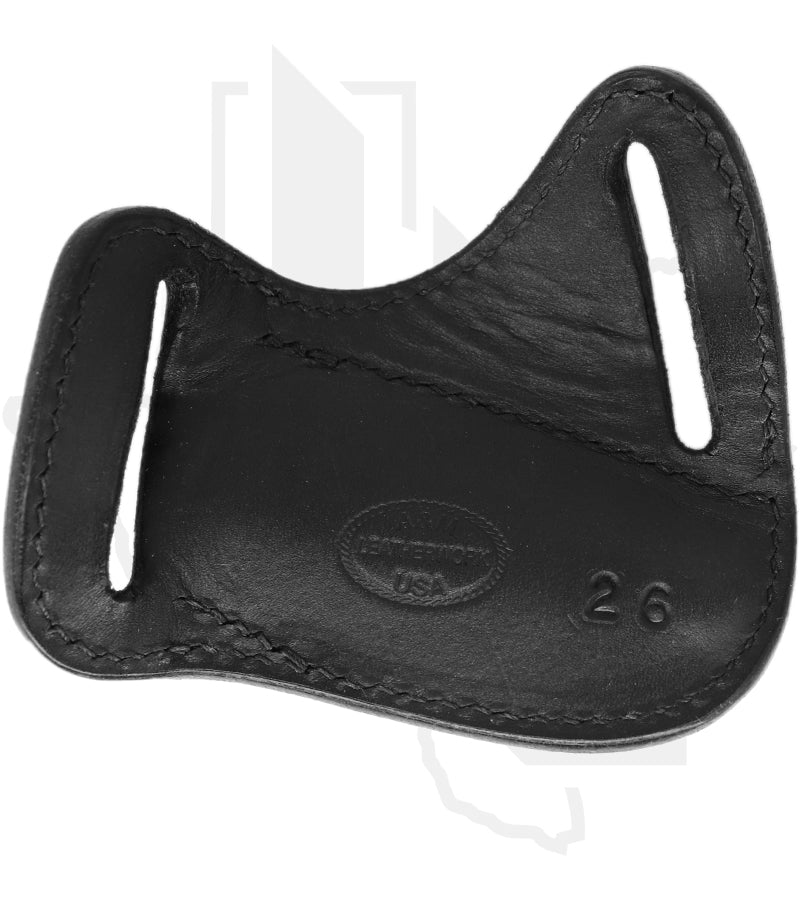 A & M Leather #26 Trapper Sheath 26-BK-PL - Black, Crossdraw