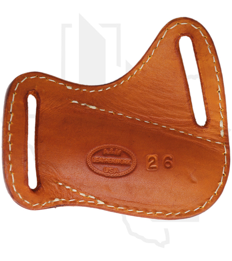 A & M Leather #26 Trapper Sheath 26-ST-PL - Saddle Tan, Crossdraw