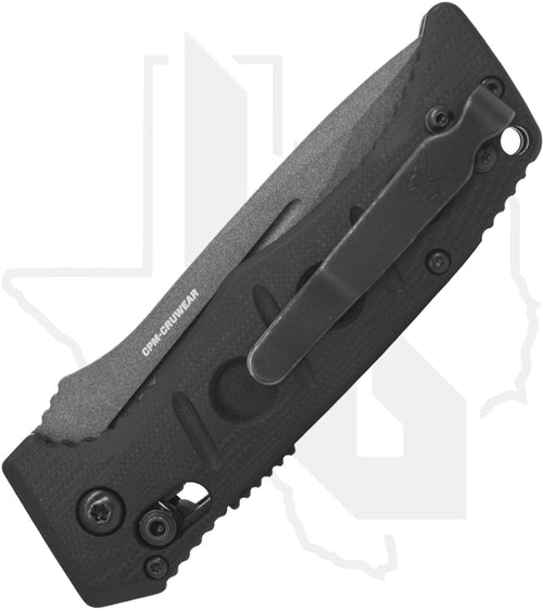 Benchmade Black Class Mini Auto Adamas 2730GY-1 - Black G-10, Tungsten Gray Cerakote