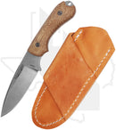 Bradford Knives Guardian 3.2 3.2FE-104-M390 - Natural Micarta, Stonewashed, False Edge Grind