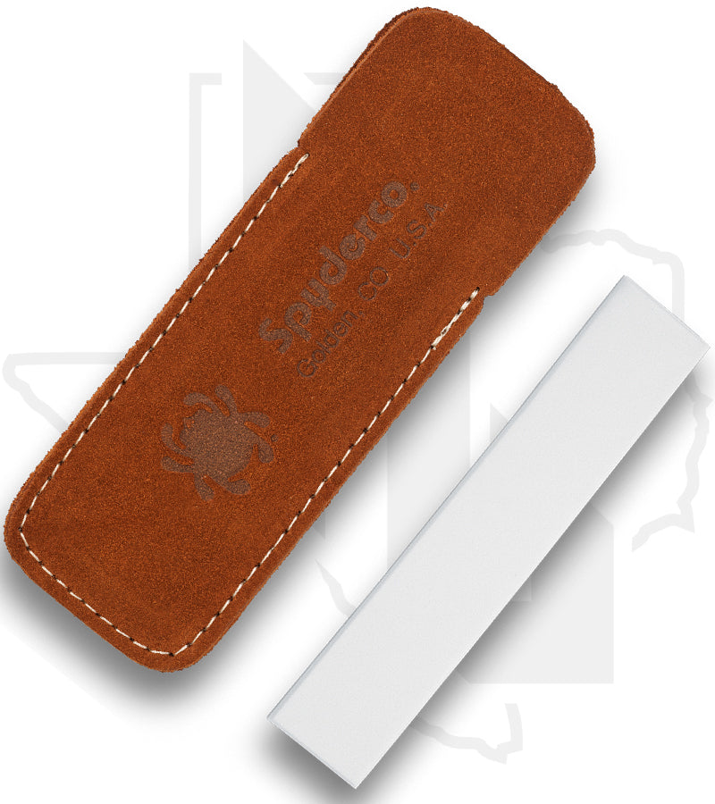 Spyderco Pocket Sharpening Stone Fine 303F - Leather Pouch