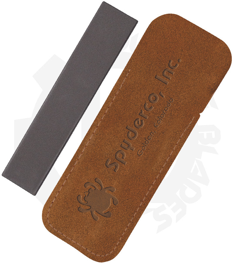 Spyderco Pocket Sharpening Stone Medium 303M - Leather Pouch